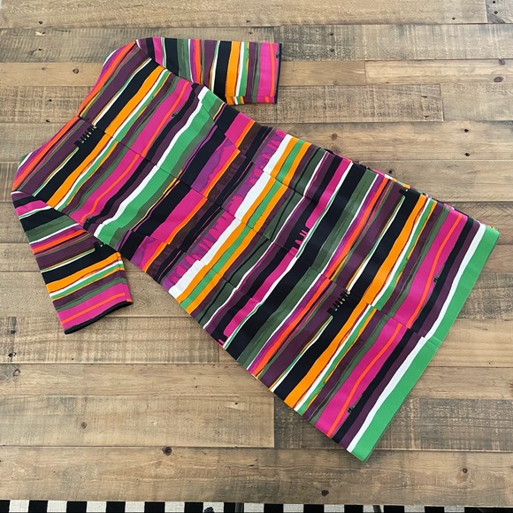 Kate Spade Saturday Slash Pocket Multicolor Striped Shift Dress - Picture 5 of 7